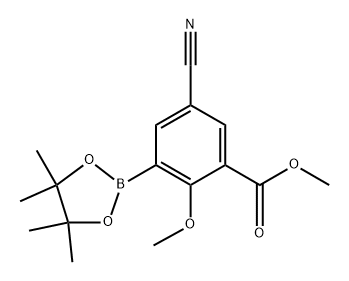 methyl 5-cyano-2-methoxy-3-(4,4,5,5-tetramethyl-1,3,2-dioxaborolan-2-yl)benzoate Struktur