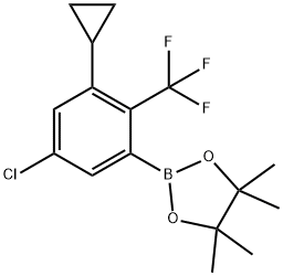 2-(5-chloro-3-cyclopropyl-2-(trifluoromethyl)phenyl)-4,4,5,5-tetramethyl-1,3,2-dioxaborolane|