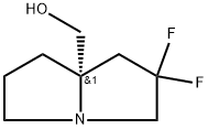 (S)-(2,2-Difluorotetrahydro-1H-pyrrolizin-7a(5H)-yl)methanol Struktur