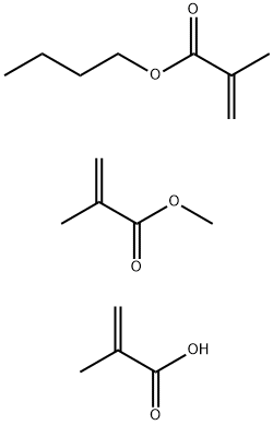 2-Propenoic acid, 2-methyl-, polymer with butyl 2-methyl-2-propenoate and methyl 2-methyl-2-propenoate Struktur