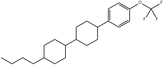 Benzene, 1-(4'-butyl[1,1'-bicyclohexyl]-4-yl)-4-(trifluoromethoxy)- Struktur