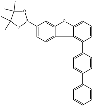 Dibenzofuran, 1-[1,1'-biphenyl]-4-yl-7-(4,4,5,5-tetramethyl-1,3,2-dioxaborolan-2-yl)- Struktur