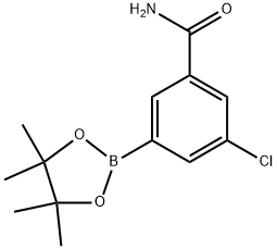 Benzamide, 3-chloro-5-(4,4,5,5-tetramethyl-1,3,2-dioxaborolan-2-yl)- Struktur