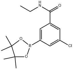 Benzamide, 3-chloro-N-ethyl-5-(4,4,5,5-tetramethyl-1,3,2-dioxaborolan-2-yl)- Struktur