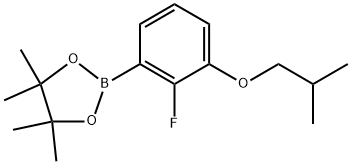 1,3,2-Dioxaborolane, 2-[2-fluoro-3-(2-methylpropoxy)phenyl]-4,4,5,5-tetramethyl- Struktur