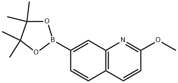 Quinoline, 2-methoxy-7-(4,4,5,5-tetramethyl-1,3,2-dioxaborolan-2-yl)- Struktur