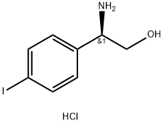 (R)-2-Amino-2-(4-iodophenyl)ethan-1-ol hydrochloride Struktur