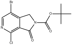 tert-Butyl 7-bromo-4-chloro-3-oxo-1,3-dihydro-2H-pyrrolo[3,4-c]pyridine-2-carboxylate Struktur