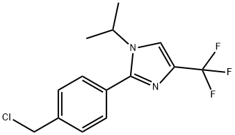 2-(4-(Chloromethyl)phenyl)-1-isopropyl-4-(trifluoromethyl)-1H-imidazole Struktur