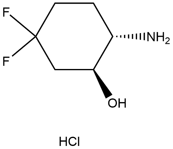 Cyclohexanol, 2-amino-5,5-difluoro-, hydrochloride (1:1), (1S,2S)- Struktur