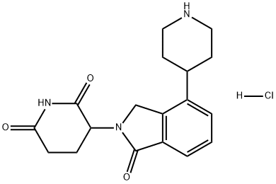 3-(1-Oxo-4-(piperidin-4-yl)isoindolin-2-yl)piperidine-2,6-dione hydrochloride Struktur