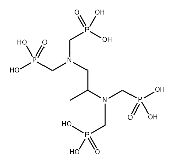 [(1-methyl-1,2-ethanediyl)bis[nitrilobis(methylene)]]tetrakis(phosphonic acid) Struktur