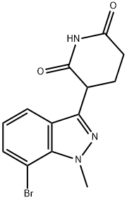 2,6-Piperidinedione, 3-(7-bromo-1-methyl-1H-indazol-3-yl)- Struktur