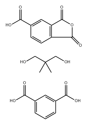 1,3-Benzenedicarboxylic acid, polymer with 1,3-dihydro-1,3-dioxo-5-isobenzofurancarboxylic acid and 2,2-dimethyl-1,3-propanediol Struktur