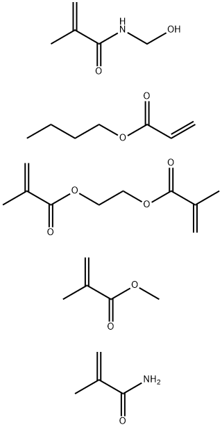 Polymer of butyl acrylate, methylol methacrylamide, methacrylamide and methyl methacrylate Struktur