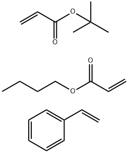 2-Propenoic acid, butyl ester, polymer with 1,1-dimethylethyl 2-propenoate and ethenylbenzene Struktur