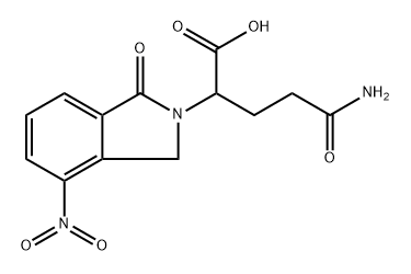 2H-Isoindole-2-acetic acid, α-(3-amino-3-oxopropyl)-1,3-dihydro-4-nitro-1-oxo- Struktur