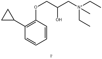 ((o-Cyclopropylphenoxy)-3 hydroxy-2 propyl)diethyl methyl ammonium iod ure [French] Struktur