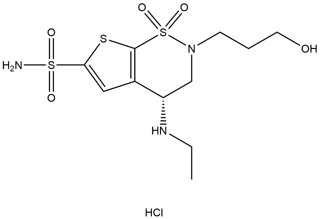 O-desmethyl Brinzolamide (hydrochloride) Struktur