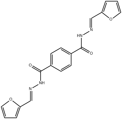 1-N,4-N-bis[(E)-furan-2-ylmethylideneamino]benzene-1,4-dicarboxamide Struktur