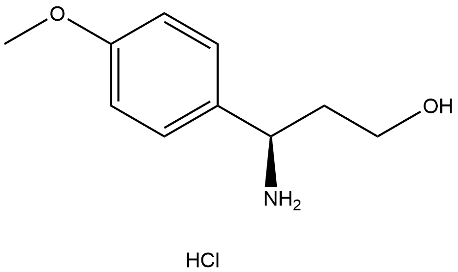 (R)-3-Amino-3-(4-methoxyphenyl)propan-1-ol hydrochloride Struktur