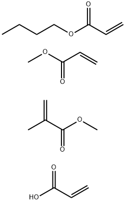 2-Propenoic acid, 2-methyl-, methyl ester, polymer with butyl 2-propenoate, methyl 2-propenoate and 2-propenoic acid Struktur