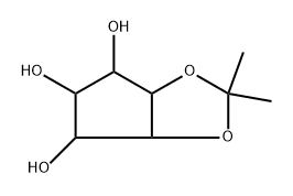 4H-Cyclopenta-1,3-dioxole-4-alpha-,5,6-triol,3a-alpha-,5-bta-,6-alpha-,6a-alpha--tetrahydro-2,2-dimethyl-(8CI) Struktur