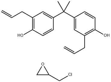 Phenol, 4,4'-(1-methylethylidene)bis[2-(2-propenyl)-, polymer with (chloromethyl)oxirane Struktur