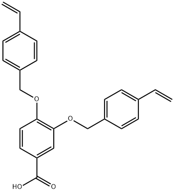 3,4-Bis[(4-ethenylphenyl)methoxy]benzoic acid Struktur