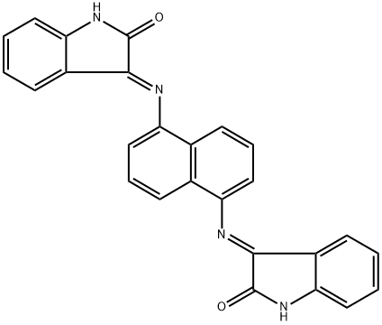 3,3'-[1,5-naphthalenediyldi(nitrilo)]bis(1,3-dihydro-2H-indol-2-one) Struktur