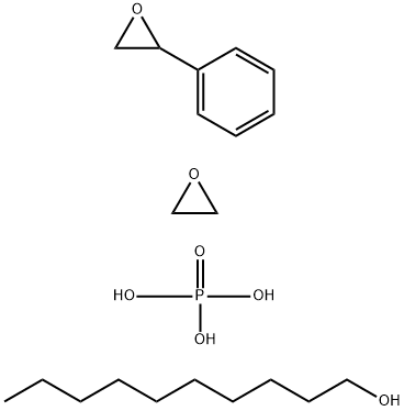 Oxirane, phenyl-, polymer with oxirane, mono(dihydrogen phosphate), decyl ether Struktur