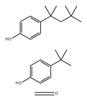 4-(1,1-DIMETHYLETHYL)PHENOL, 4-(1,1,3,3-TETRAMETHYLBUTYL)PHENOL, FORMALDEHYDE POLYMER Struktur