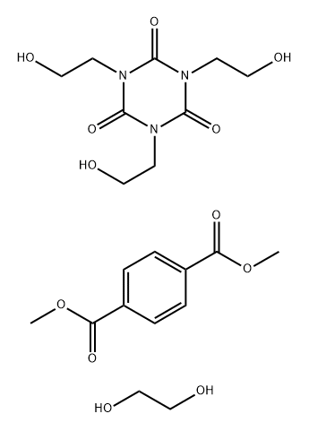 1,4-Benzenedicarboxylic acid, dimethyl ester, polymer with 1,2-ethanediol and 1,3,5-tris(2-hydroxyethyl)-1,3,5-triazine-2,4,6(1H,3H,5H)-trione Struktur