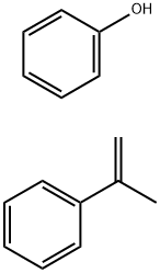 phenol, polymer with (1-methylethenyl)benzene Struktur