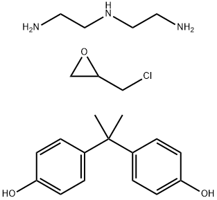 Phenol, 4,4-(1-methylethylidene)bis-, polymer with N-(2-aminoethyl)-1,2-ethanediamine and (chloromethyl)oxirane Struktur