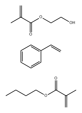 2-Propenoic acid, 2-methyl-, butyl ester, polymer with ethenylbenzene and 2-hydroxyethyl 2-methyl-2-propenoate Struktur