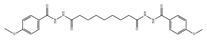 N'1,N'9-bis(4-methoxybenzoyl)nonanedihydrazide Struktur