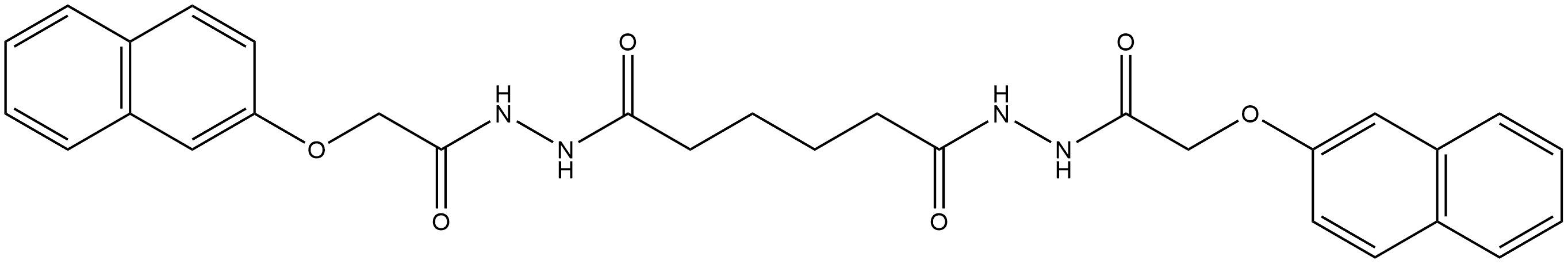 N'1,N'6-bis[(2-naphthyloxy)acetyl]hexanedihydrazide Struktur