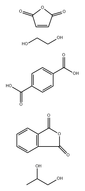 polymer with 1,2-ethanediol, 2,5-furandione, 1,3-4-benzenedicarboxylic acid Struktur