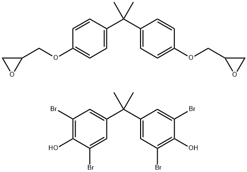 Phenol,4,4'-(1-methylethylidene)bis[2,6- dibromo-,polymer with 2,2'-[(1-methylethylidene)bis(4,1-phenyleneoxymethylene)] bis[oxirane] Struktur