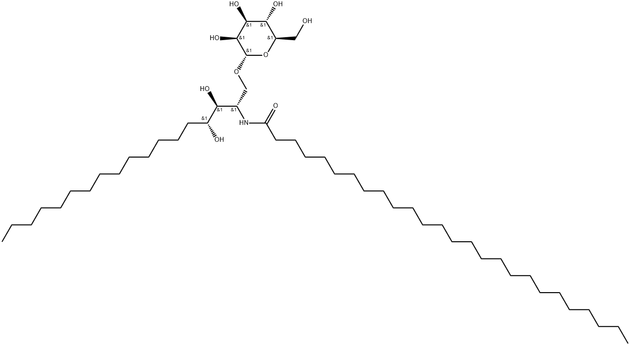 Hexacosanamide, N-[(1S,2S,3R)-2,3-dihydroxy-1-[(α-D-mannopyranosyloxy)methyl]heptadecyl]- Struktur