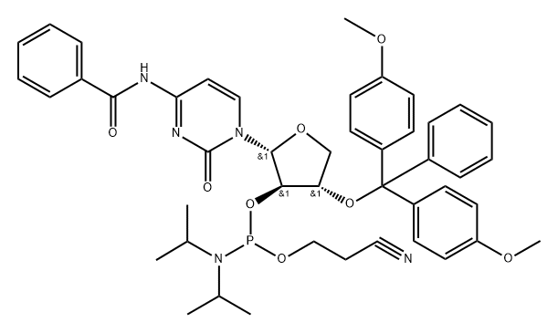 DMTr-TNA-C(Bz)-amidite Struktur