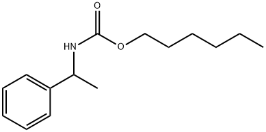 N-(α-Methylbenzyl)carbamic acid hexyl ester Struktur