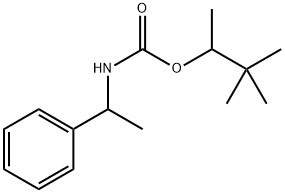 (α-Methylbenzyl)carbamic acid 1,2,2-trimethylpropyl ester Struktur