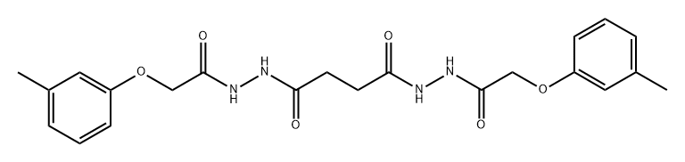 N'1,N'4-bis[(3-methylphenoxy)acetyl]succinohydrazide Struktur