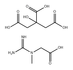 Glycine, N-(aminoiminomethyl)-N-methyl-, 2-hydroxy-1,2,3-propanetricarboxylate (3:1) Struktur