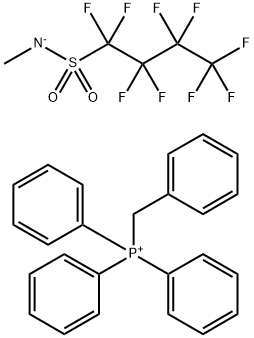 triphenyl(phenylmethyl)phosphonium 1,1,2,2,3,3,4,4,4-nonafluoro-N-methyl-1-butanesulfonamide (1:1) Struktur