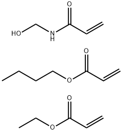 2-Propenoic acid, butyl ester, polymer with ethyl 2-propenoate and N-(hydroxymethyl)-2-propenamide Butyl acrylate, ethyl acrylate, N-methylolacrylamide polymer Butyl acrylate, N-methylolacrylamide, ethyl acrylate polymer Ethyl acrylate, butyl acrylate, N-methylolacrylamide polymer Ethyl acrylate, methylol acrylamide, butyl acrylate polymer Struktur