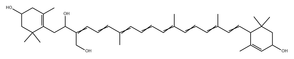 (3R,3'R,6'R)-7,8-Dihydro-β,ε-carotene-3,3',8,19-tetrol Struktur