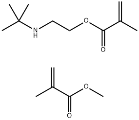 2-Propenoic acid, 2-methyl-, 2-[(1,1-dimethylethyl)amino]ethyl ester, polymer with methyl 2-methyl-2-propenoate Struktur